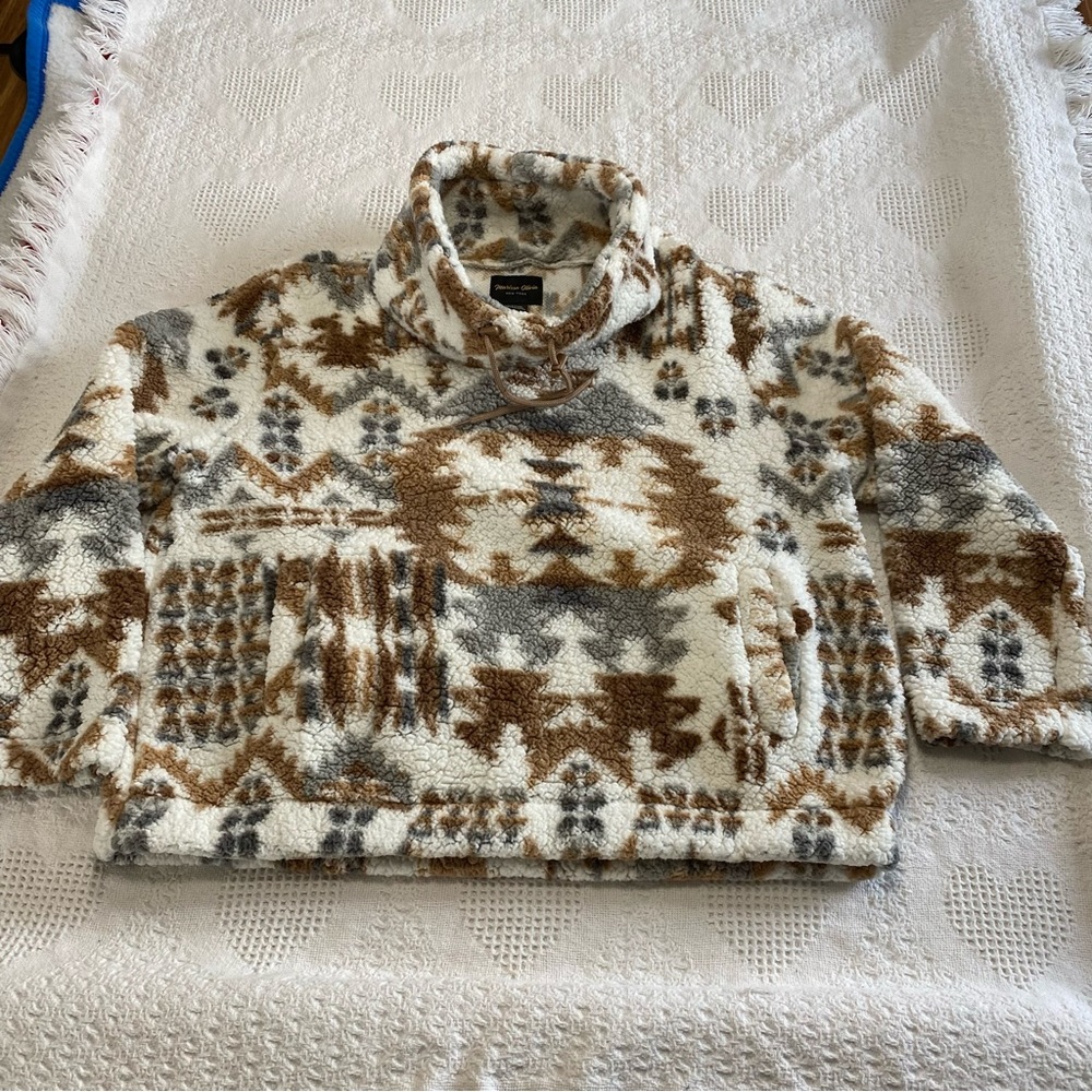 Marissa Olivia Sherpa Cowl Neck Pullover (XL)